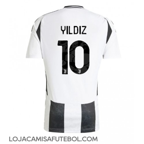 Camisa de Futebol Juventus Kenan Yildiz #10 Equipamento Principal 2024-25 Manga Curta